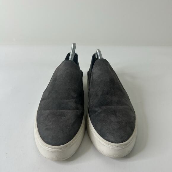 Vince Garvey Womens 6.5 M Gray Suede Low Casual Platform Slip On Daily Sneaker - Picture 2 of 7
